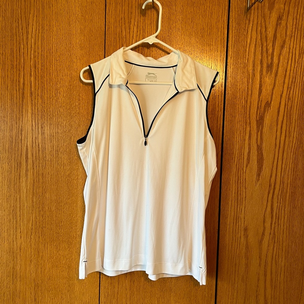 White Slazenger golf top